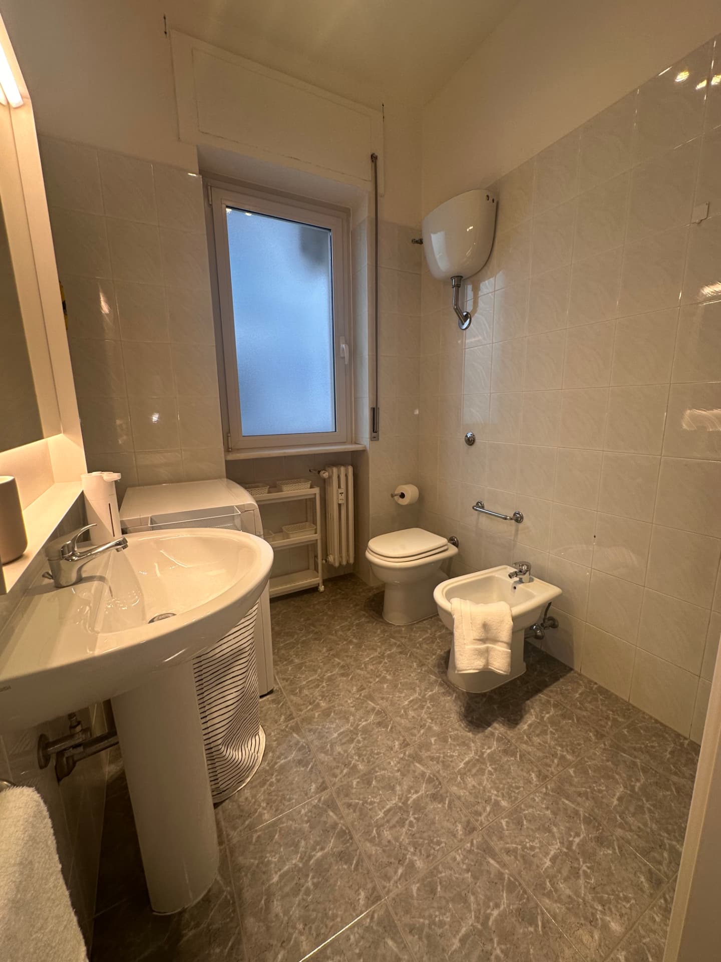 Il bagno con doccia walk-in